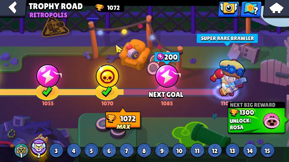 Brawl Stars Accounts 1072 Trophy|16 Brawlers 4 MAX Lv Myth: Mortis|1 Ep image 10