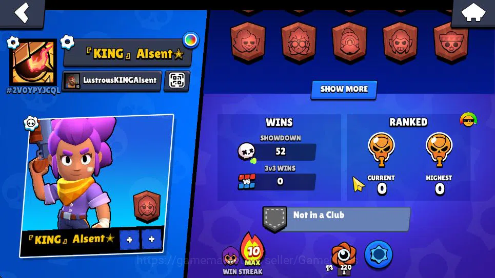 Brawl Stars Accounts 1072 Trophy|16 Brawlers 4 MAX Lv Myth: Mortis|1 Ep image 11