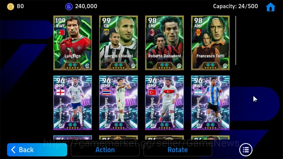 eFootball Accounts Android|Epic Luis Figo,Francesco Totti,Highlight-S image 7