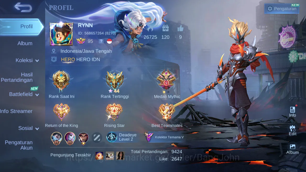 Mobile Legends: Bang Bang Others Hero 128 Skin 229 | KOF Karina | Annual Haya | CC  image 1