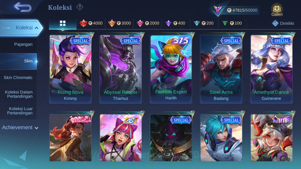 Mobile Legends: Bang Bang Accounts Others Hero 128 Skin 229 | KOF Karina | Annual Haya | CC Natalia | Dtamer lance, Estes 10