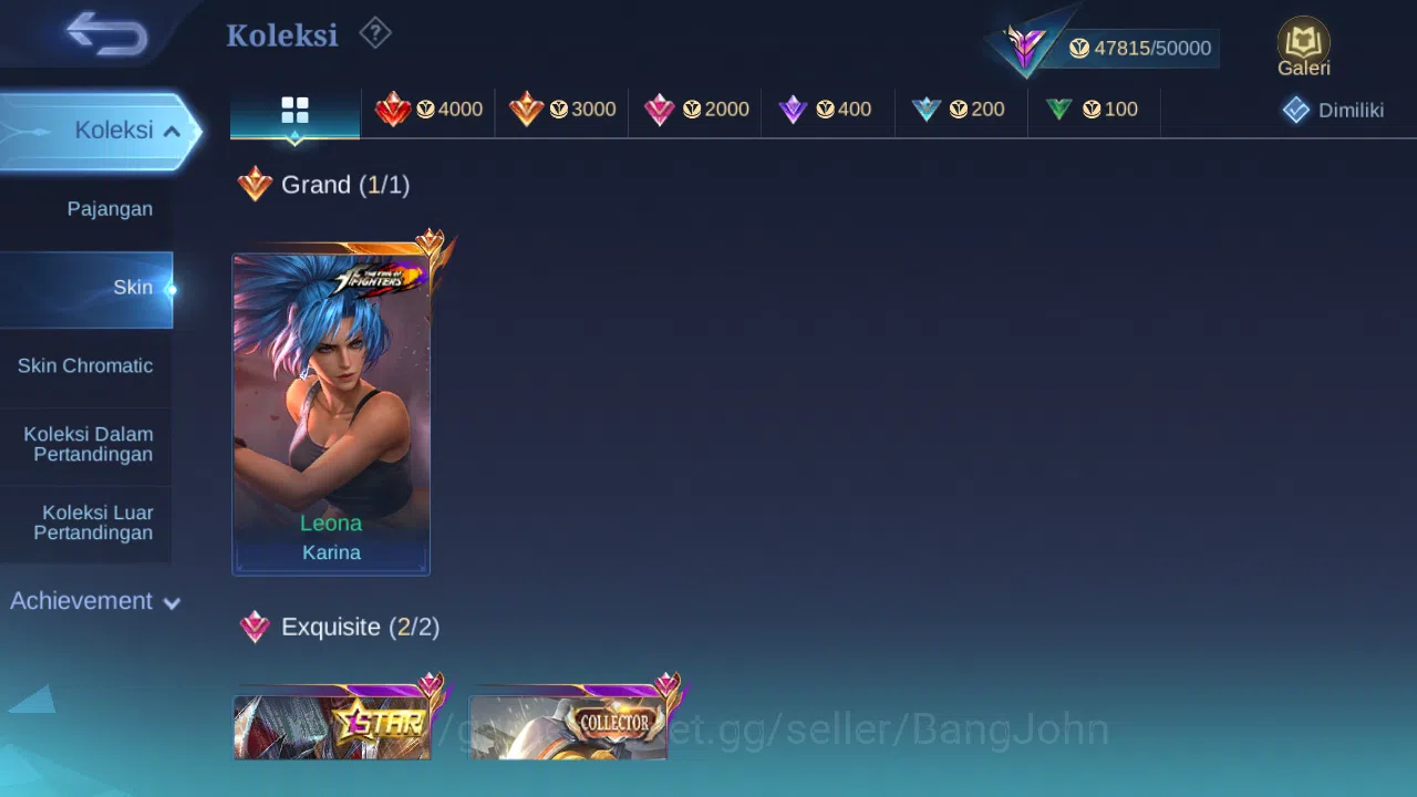 Mobile Legends: Bang Bang Accounts Others Hero 128 Skin 229 | KOF Karina | Annual Haya | CC Natalia | Dtamer lance, Estes 2