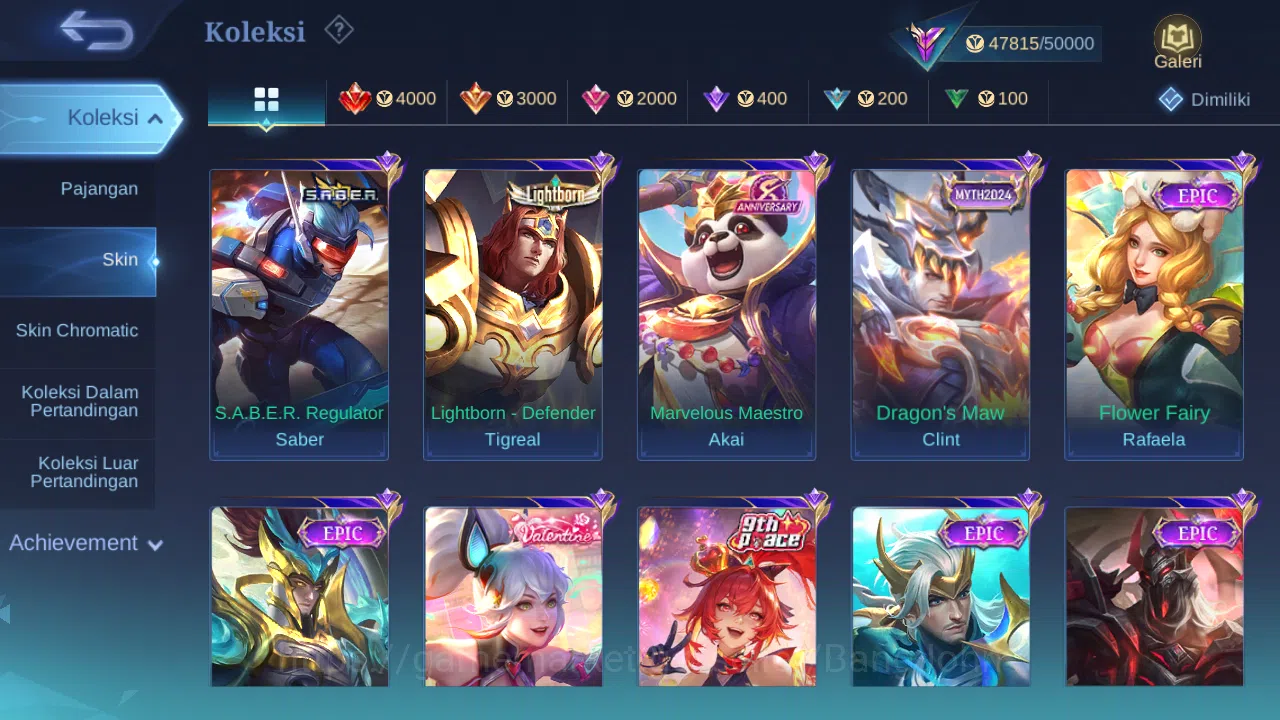 Mobile Legends: Bang Bang Accounts Others Hero 128 Skin 229 | KOF Karina | Annual Haya | CC Natalia | Dtamer lance, Estes 4