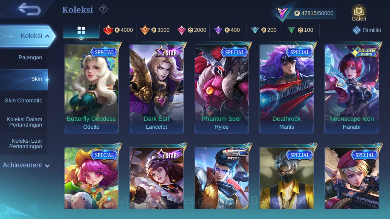 Mobile Legends: Bang Bang Accounts Others Hero 128 Skin 229 | KOF Karina | Annual Haya | CC Natalia | Dtamer lance, Estes 9