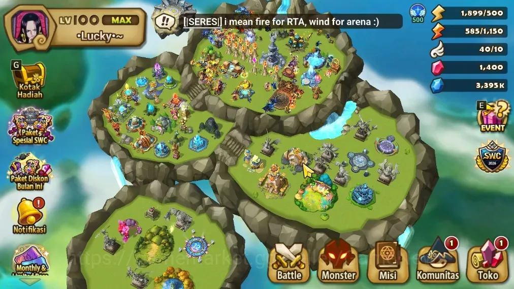 Summoners War: Sky Arena Accounts End-Game ASIA Lv 100|3 LD (Pontos,NiX,Ongyouki)|85 Total NB5+221 6*Monster|Best Speed 1