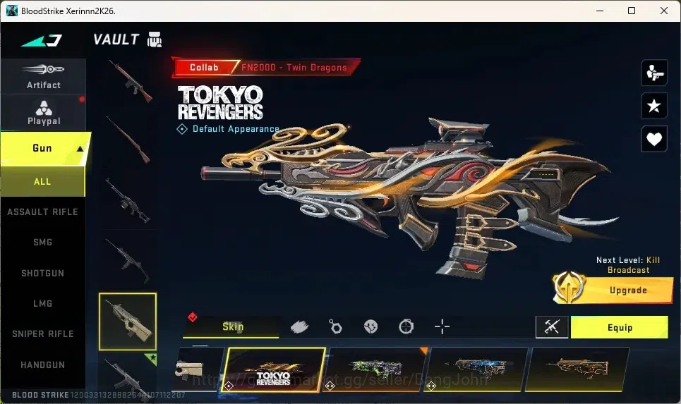 Blood Strike Accounts High-End ASIA | 2 EVO: FAL,Galil|5 Eternal Guns|2 Eternal Striker|3 7DS,2 AOT,1 EVA,2 TR|2 Ultra 12