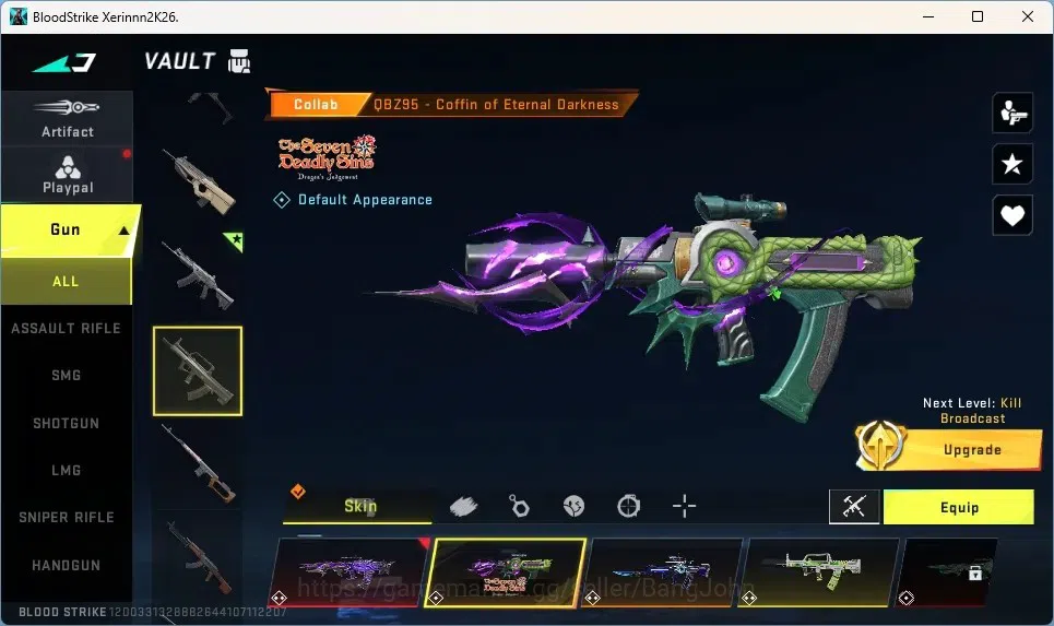 Blood Strike Accounts High-End ASIA | 2 EVO: FAL,Galil|5 Eternal Guns|2 Eternal Striker|3 7DS,2 AOT,1 EVA,2 TR|2 Ultra 15