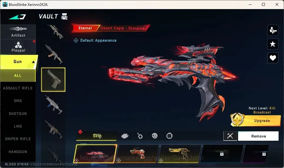 Blood Strike Accounts High-End ASIA | 2 EVO: FAL,Galil|5 Eternal Guns|2 Eternal Striker|3 7DS,2 AOT,1 EVA,2 TR|2 Ultra 5