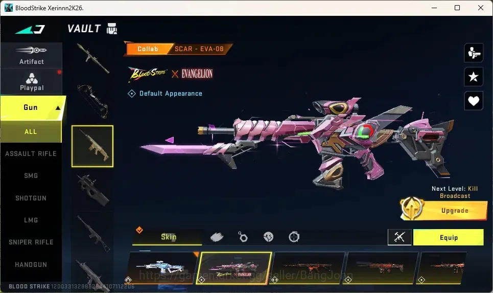 Blood Strike Accounts High-End ASIA | 2 EVO: FAL,Galil|5 Eternal Guns|2 Eternal Striker|3 7DS,2 AOT,1 EVA,2 TR|2 Ultra 6