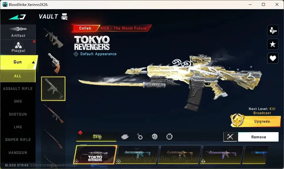 Blood Strike Accounts High-End ASIA | 2 EVO: FAL,Galil|5 Eternal Guns|2 Eternal Striker|3 7DS,2 AOT,1 EVA,2 TR|2 Ultra 7