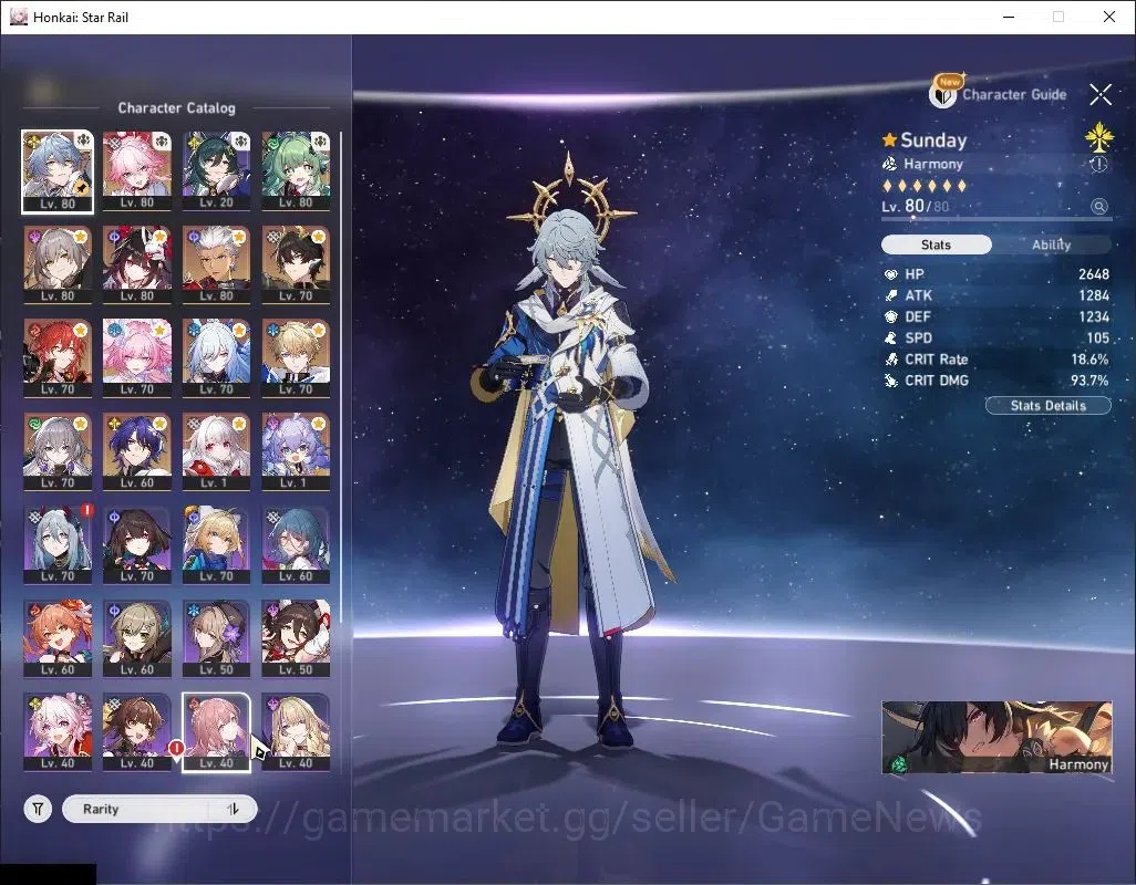 Honkai Star Rail Accounts Others Asia|TL 65|9 Limited|7 Pass+1,2k Jade|(Evanescia,Archer)+Sign,Huohuo 4
