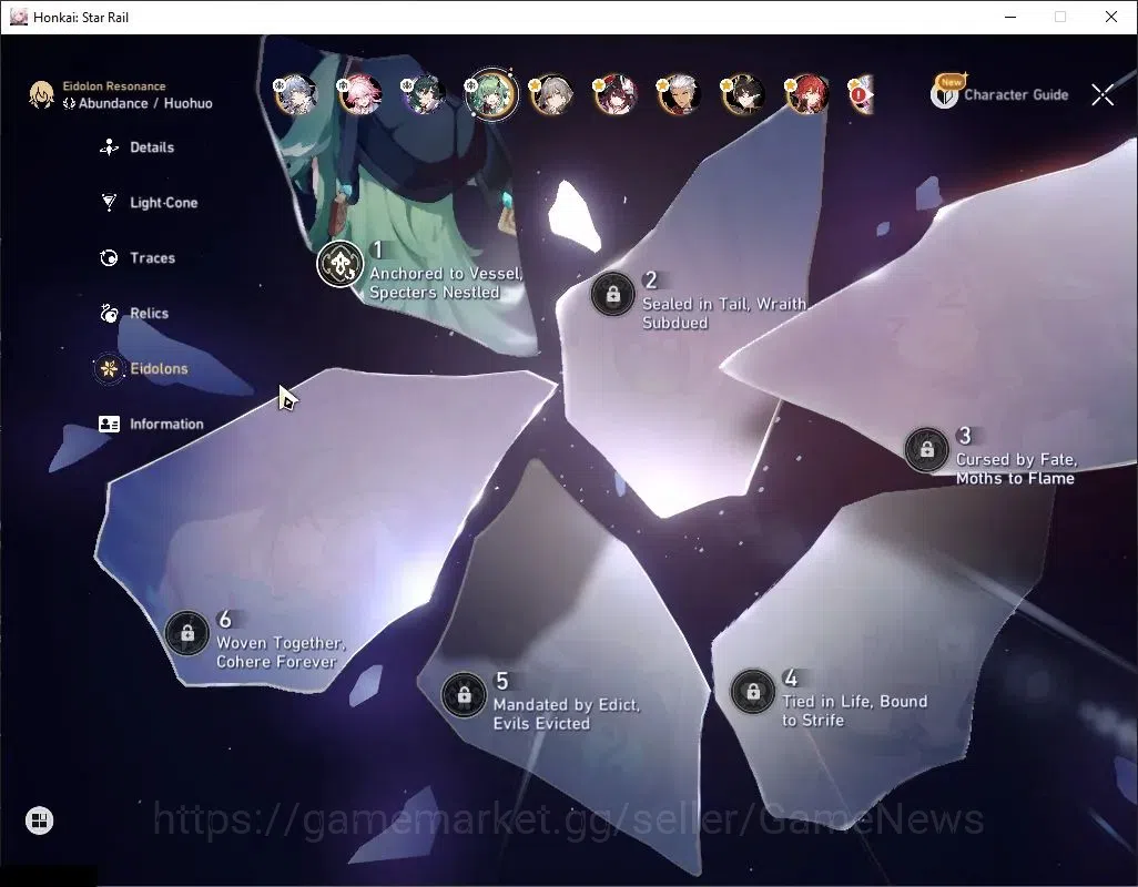 Honkai Star Rail Accounts Others Asia|TL 65|9 Limited|7 Pass+1,2k Jade|(Evanescia,Archer)+Sign,Huohuo 5
