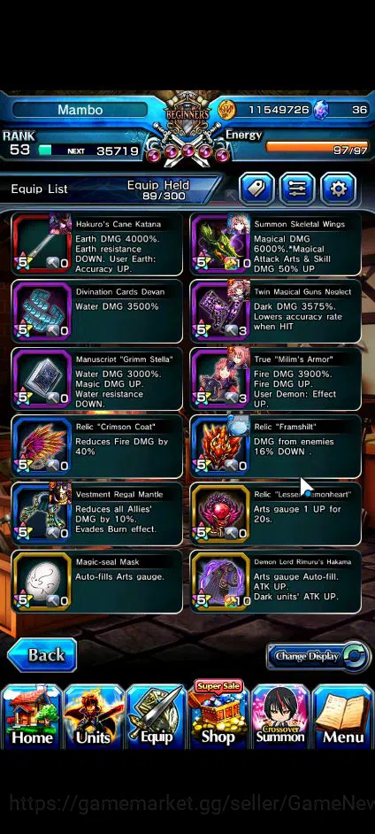 Grand Summoners Accounts Global|Rank 53|2 Ascend+1 TW| Combat Form MilimTW, image 5