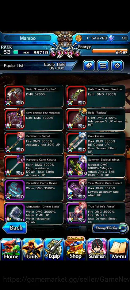 Grand Summoners Accounts Global|Rank 53|2 Ascend+1 TW| Combat Form MilimTW, image 6
