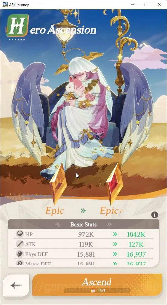 AFK Journey Accounts GLOBAL S169|5 S Char (Aurora 13 Ascend)13 Elite|44 image 2
