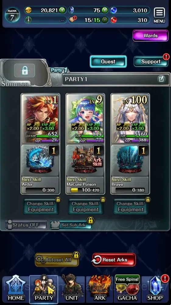 Last Cloudia Accounts Endgame GLOBAL|Rank 7|Collab Brave Frontier (Goddess Tilith,Fire God Vargas) Top Tier Unit (Goddess 3