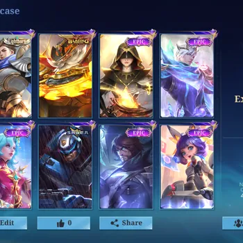 Mobile Legends: Bang Bang Accounts Smurf Hero 95|Skin 129|Emblem Almost Max|LiBorn Alucard,Valentine Fanny,Venom Grock,SABER