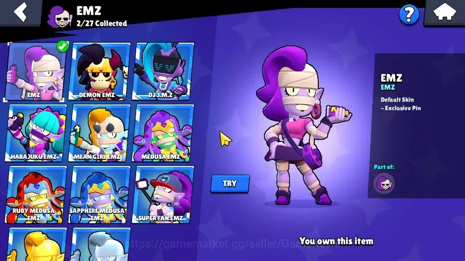 Brawl Stars Accounts 870 Trophy|11 Brawlers 1 Max Lvl (Full Buffies Emz)|8K Bling+2K Coins+40 Gem|CN ON|Take Email(BRS1148) 12