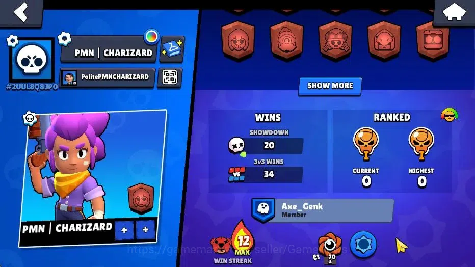 Brawl Stars Accounts 870 Trophy|11 Brawlers 1 Max Lvl (Full Buffies Emz)|8K Bling+2K Coins+40 Gem|CN ON|Take Email(BRS1148) 3