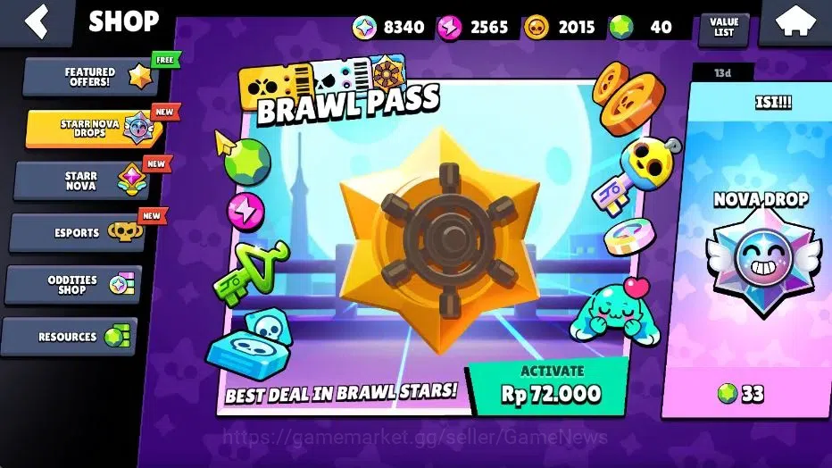 Brawl Stars Accounts 870 Trophy|11 Brawlers 1 Max Lvl (Full Buffies Emz)|8K Bling+2K Coins+40 Gem|CN ON|Take Email(BRS1148) 7