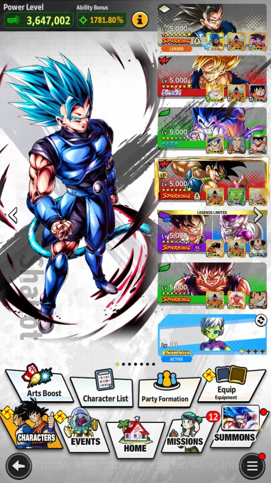 Dragon Ball Legends Accounts Android | Lv 156|158M Total Power|4 UL|UL Super Ss image 12