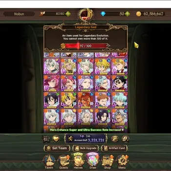 The Seven Deadly Sins: Grand Cross Accounts Endgame GLOBAL|3,2M CC|97 LS|3 LR 11