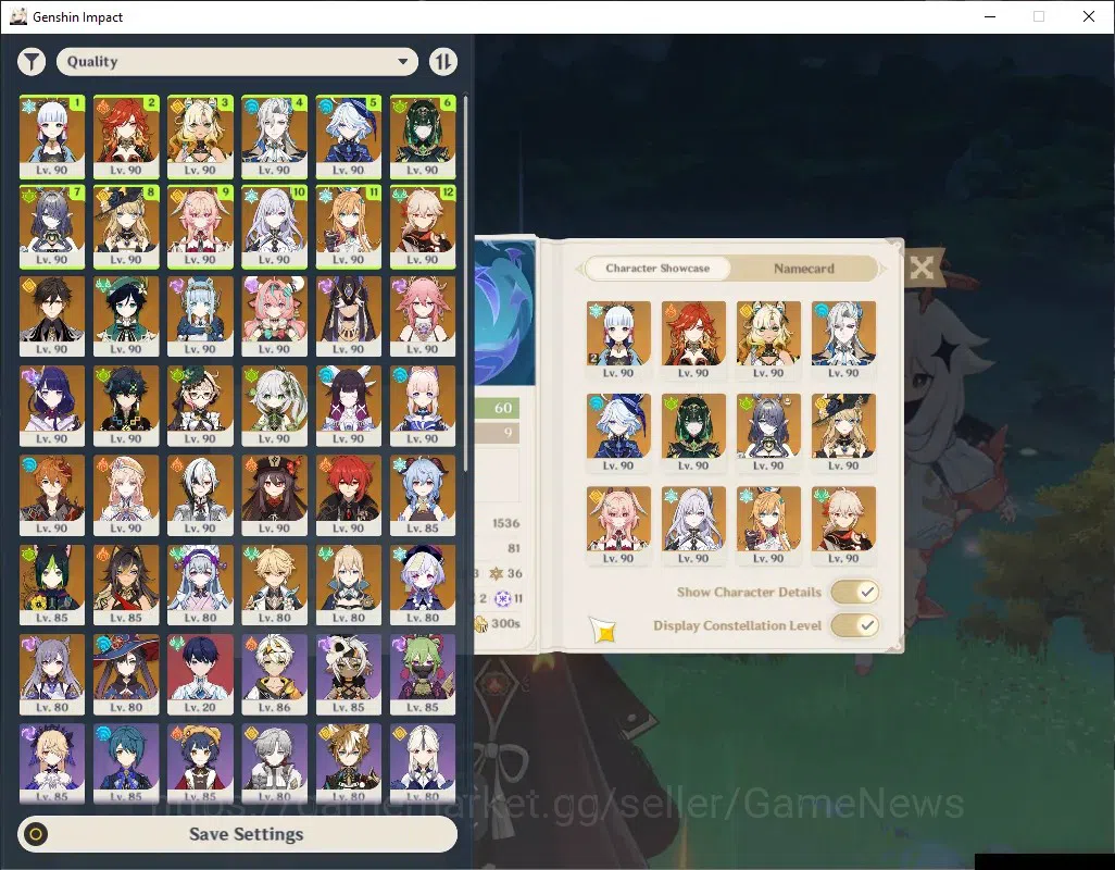 Genshin Impact Accounts End Game ASIA|End Game|AR 60|Rate 1