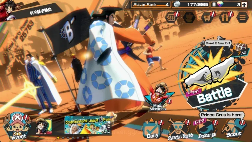 One Piece Bounty Rush Accounts High-End Android |PR 4|2 EX|MAX 1|Borsalino EdwardNewgate|RD 3|LogBandai CheckSS OPBR703B 1
