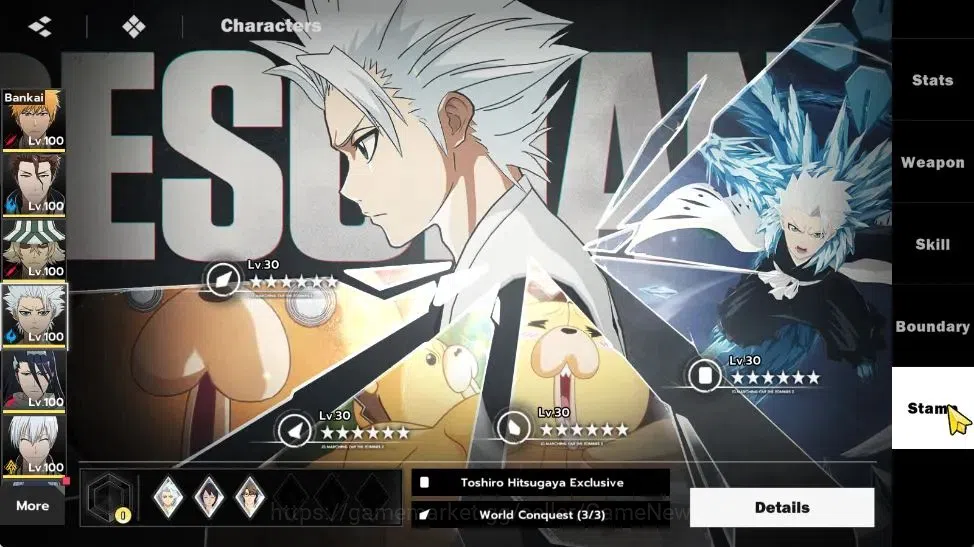 BLEACH: Soul Resonance Accounts NuverseSEA|LV77|14 SSR [IchigoB1,AizenB1,ToshiroB2 image 18