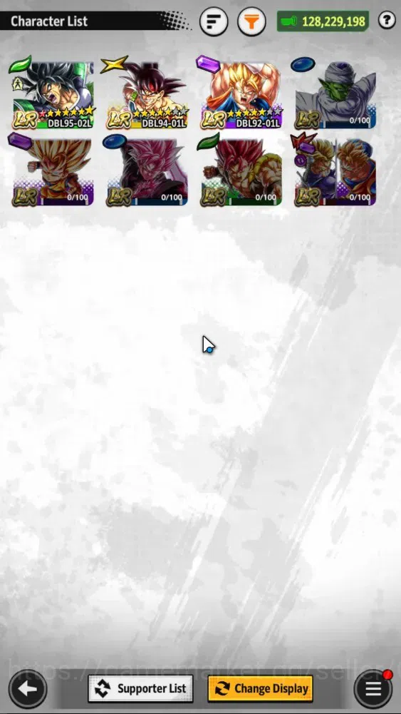 Dragon Ball Legends Accounts 128M TP|LV167|4UL+3LR+34LL|SSG SS Gogeta,Beast Goh image 4