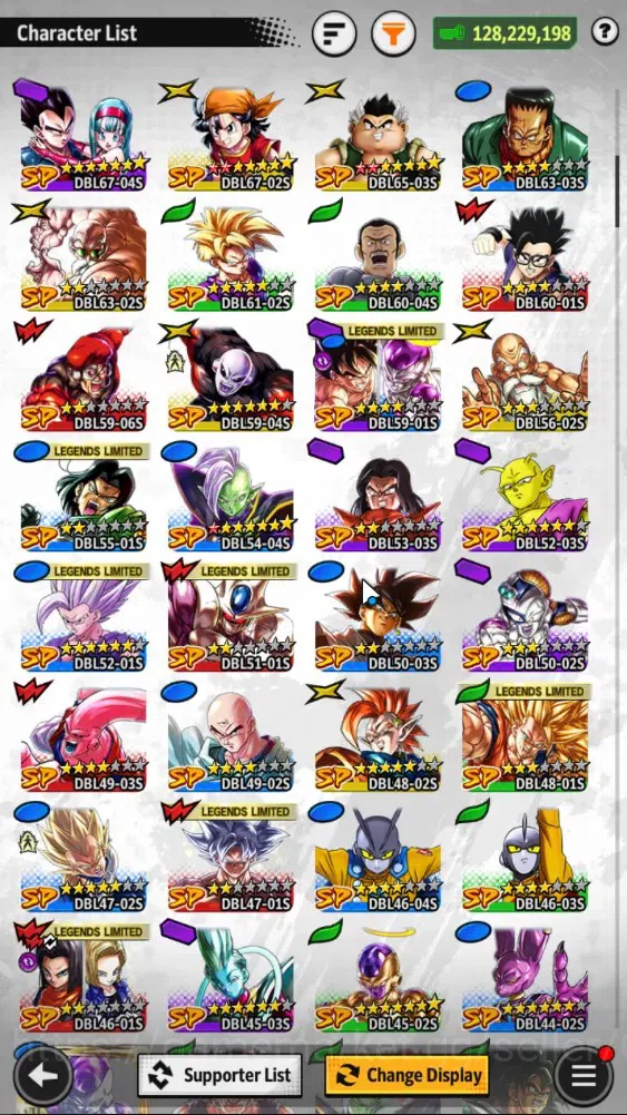 Dragon Ball Legends Accounts 128M TP|LV167|4UL+3LR+34LL|SSG SS Gogeta,Beast Goh image 7