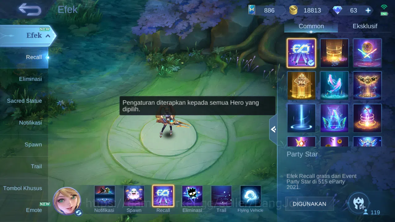 Mobile Legends: Bang Bang Accounts Hero 119 Skin 208 | KOF Karina | Sanrio Floryn | A image 12