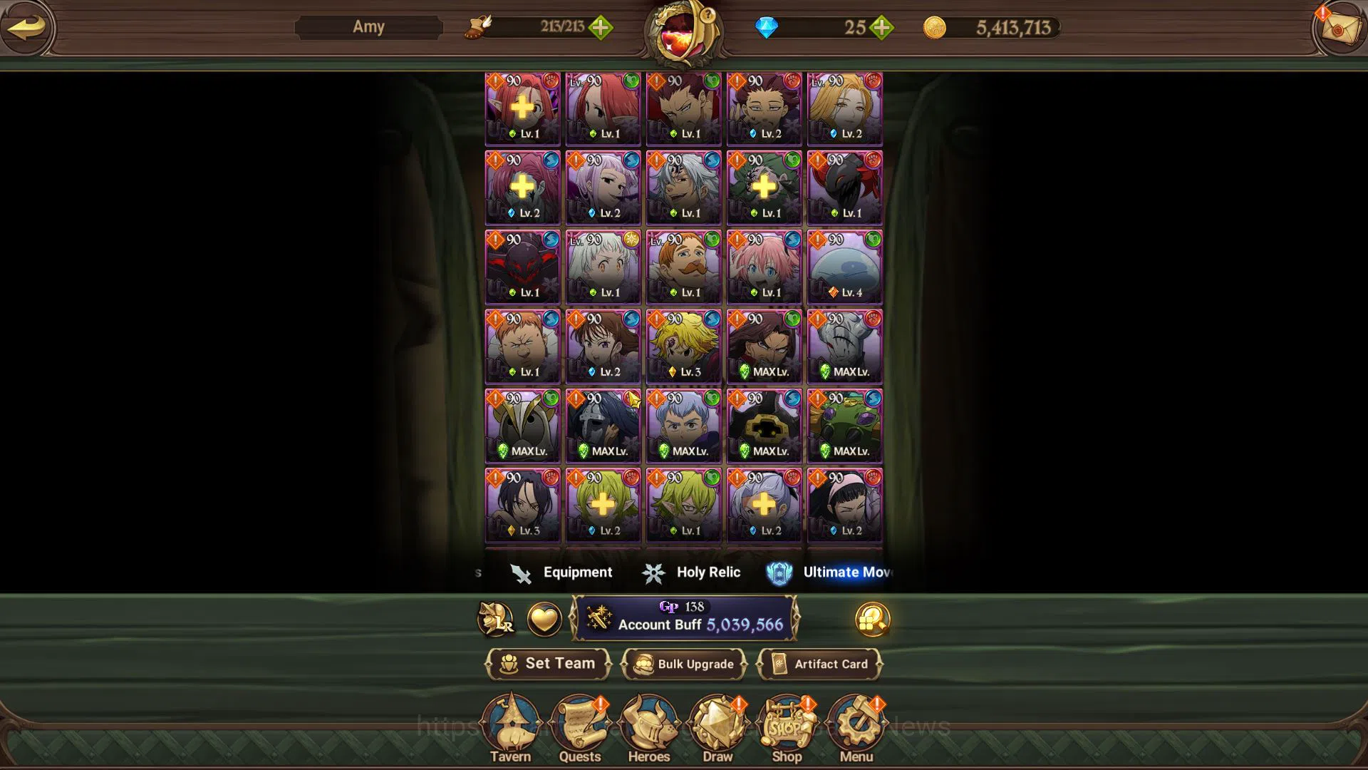 The Seven Deadly Sins: Grand Cross Accounts Midgame Asia|5M CC|100 LS|4 LR+10 UR+Many 10