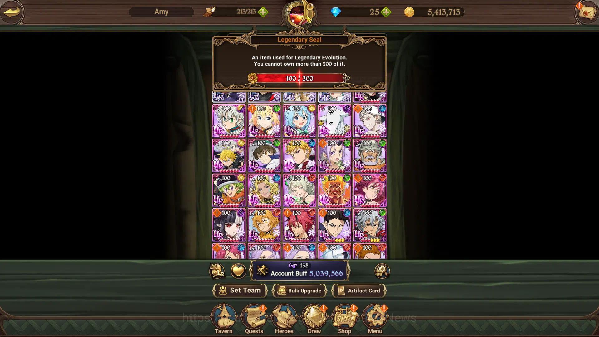 The Seven Deadly Sins: Grand Cross Accounts Midgame Asia|5M CC|100 LS|4 LR+10 UR+Many 3