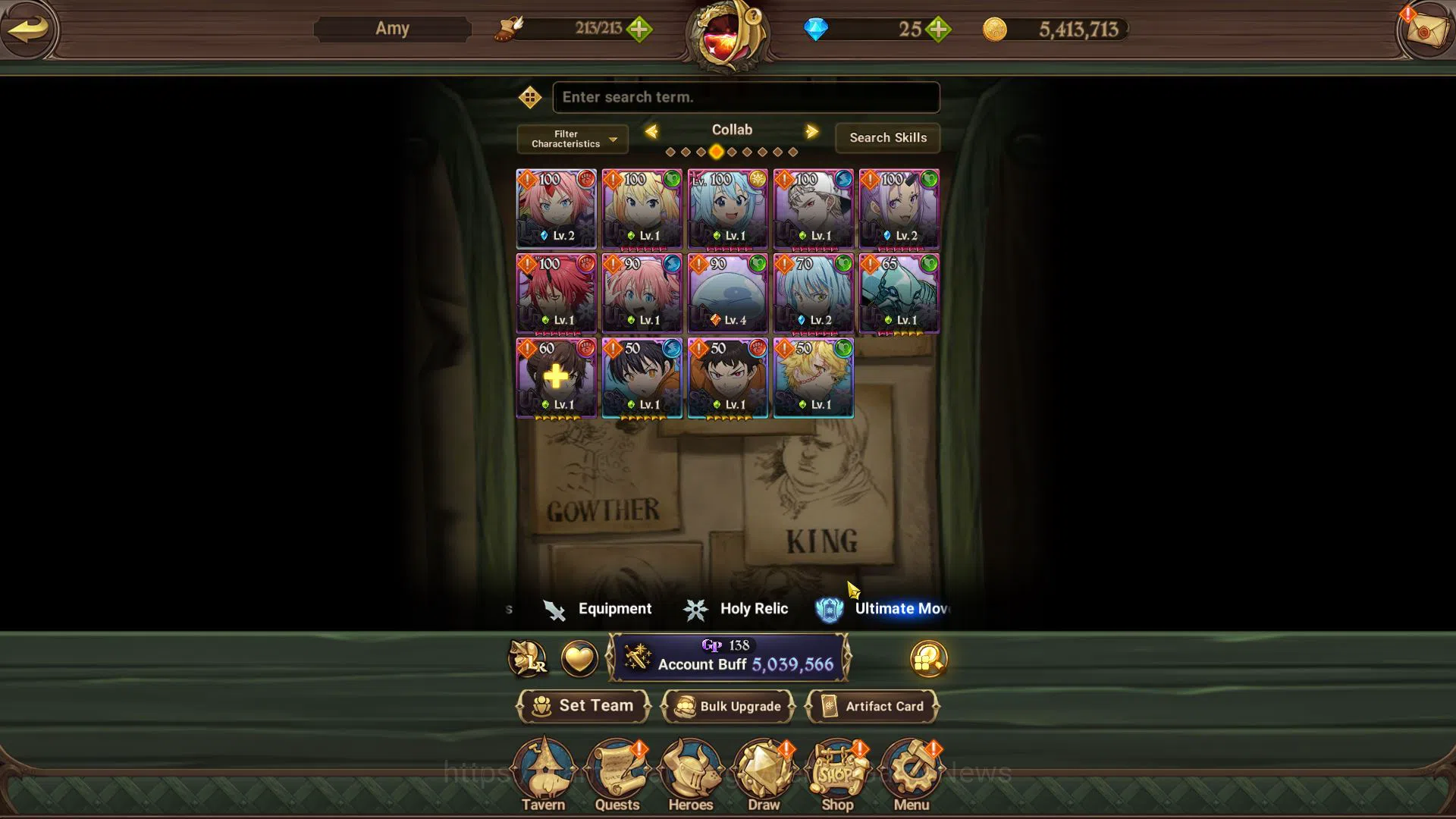 The Seven Deadly Sins: Grand Cross Accounts Midgame Asia|5M CC|100 LS|4 LR+10 UR+Many 7