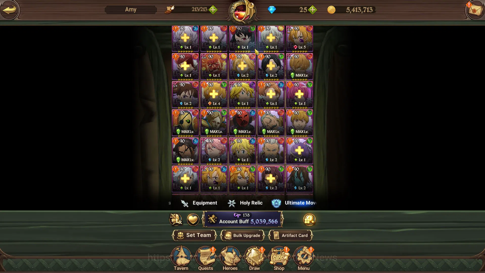 The Seven Deadly Sins: Grand Cross Accounts Midgame Asia|5M CC|100 LS|4 LR+10 UR+Many 9