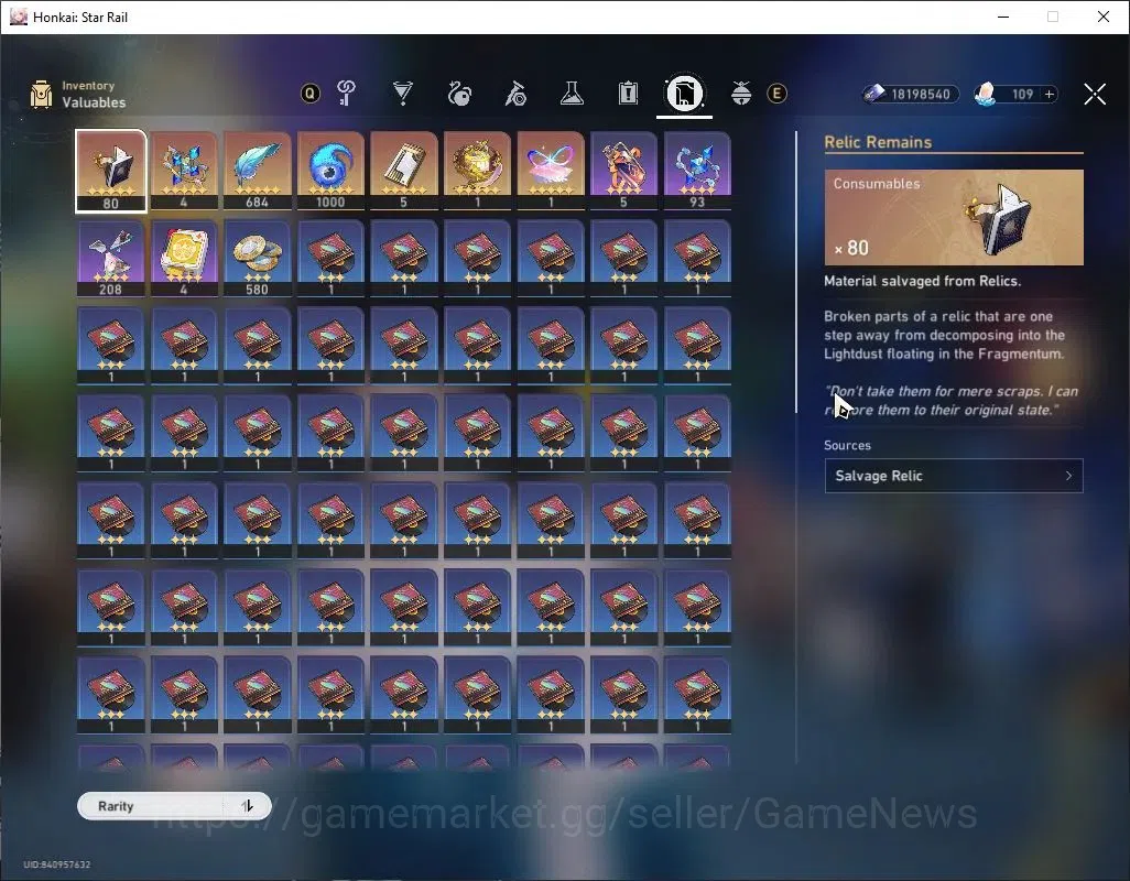 Honkai Star Rail Accounts Others Asia|TL 70|12 Limited|(FireflyE2,Castorice,Hyacine)+Sign,The 10
