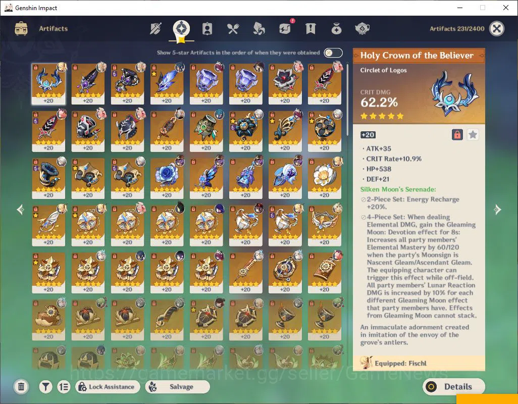 Genshin Impact Accounts ASIA|AR 58|11 Limited+9(*5Weapon)|(Arlecch,Raiden) image 12