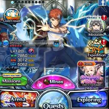 Grand Summoners Accounts End-Game Global|660 Crystal|Rank 92|24 Ascend +22 TW (UP Roy,S Emiya,Chloe Etc)+TW|S Miyu,S