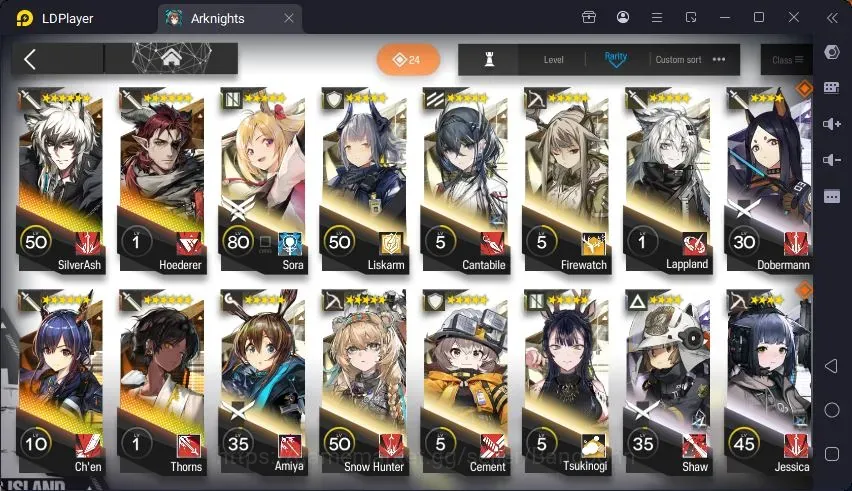Arknights Accounts Starter Global | Lv 20 Starter | 4x6 Star Ops (SilverAsh,Hoederer,Ch'en,Thorns) |Main S2-12 | 289k 1