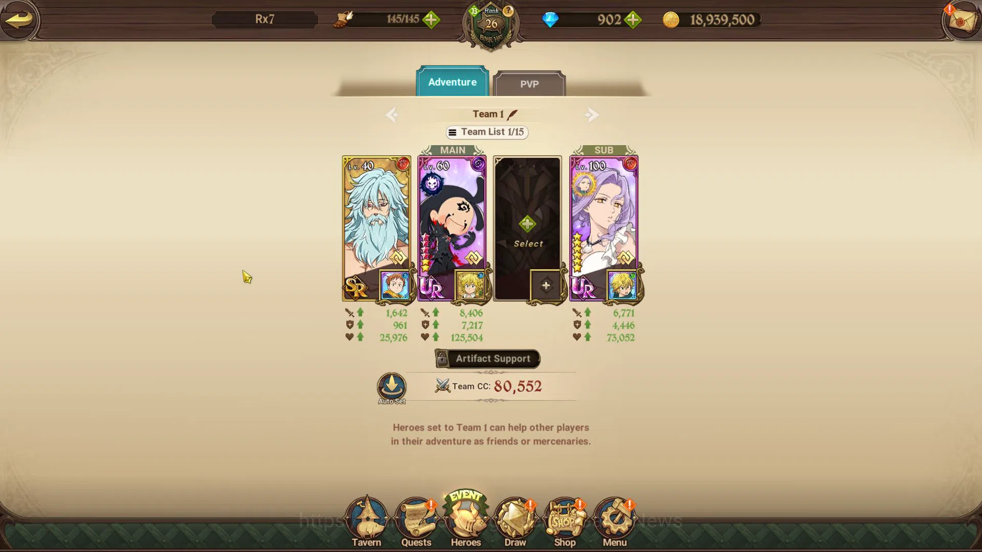 The Seven Deadly Sins: Grand Cross Accounts Starter Global| Fresh Starter Ch 4 | 737K CC & 902 DM |4 UR|Nightmare 9