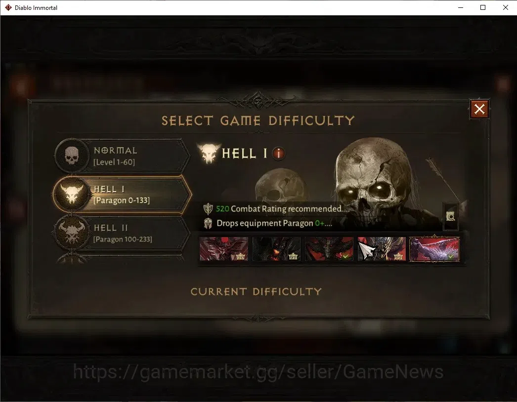 Diablo Immortal Accounts High-End NA-High Heaven|CS ON|Lv60(760)|Barbarian|CR 2k|Reso 480|Paragon Slinger|Hell I|3 15