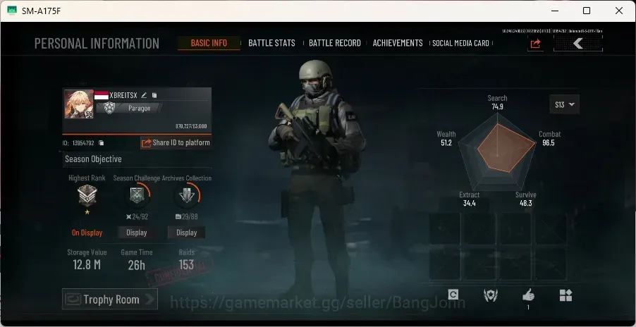 Arena Breakout Accounts High Value Mobile | LV 30 | SV 12,8M | CV 7,5M | Exclusive MG H416 | OF AKM,Aut FAL,AKS 74,Speed AQB 1