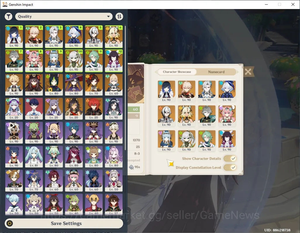 Genshin Impact Accounts End Game ASIA|Free HSR|AR 60|14 Limited 1