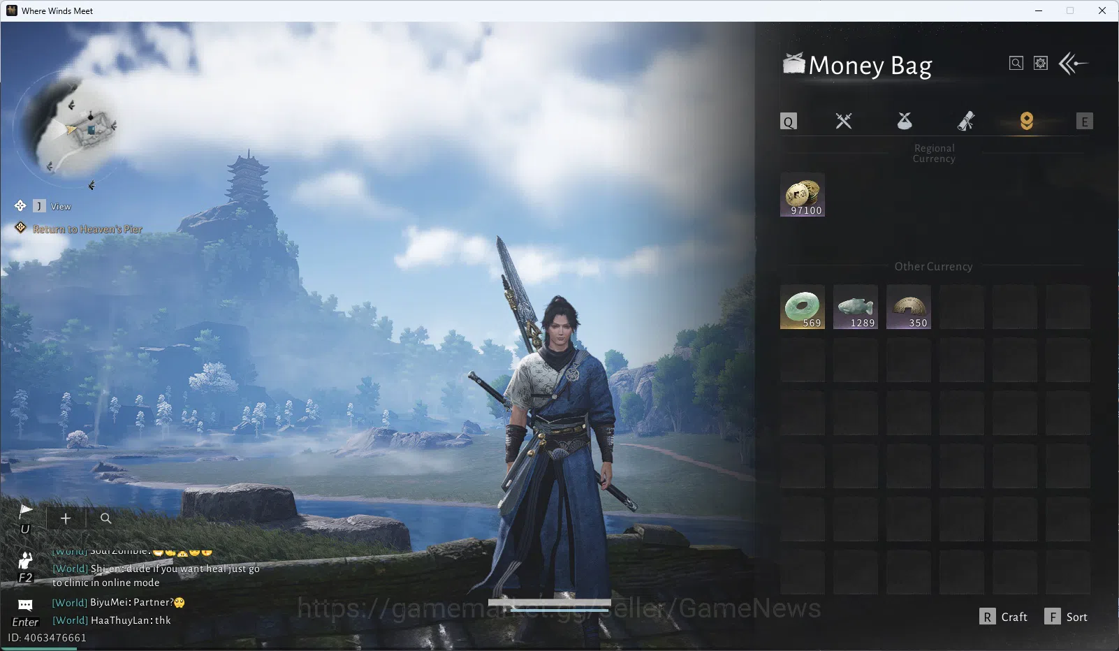 Where Winds Meet Accounts GLOBAL|Lv 5| Starter | 1 Harmonic Core |GS 3750| Nameless Sword + Nameless Spear |Low Explore|Male 2