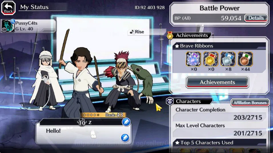 Bleach: Brave Souls Accounts [GLOBAL]6K Orb+Fresh All Story|Shunsui Soul Reaper image 2