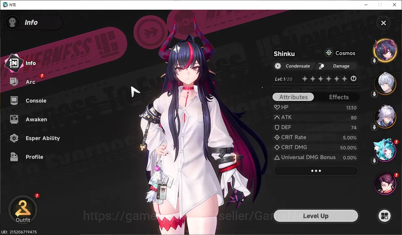Neverness to Everness Accounts Global SEA|HL 3|2 S-Class 1 Limited [Shinku],Baicang|2 S-Class Selector Box|Selector On|Male 2