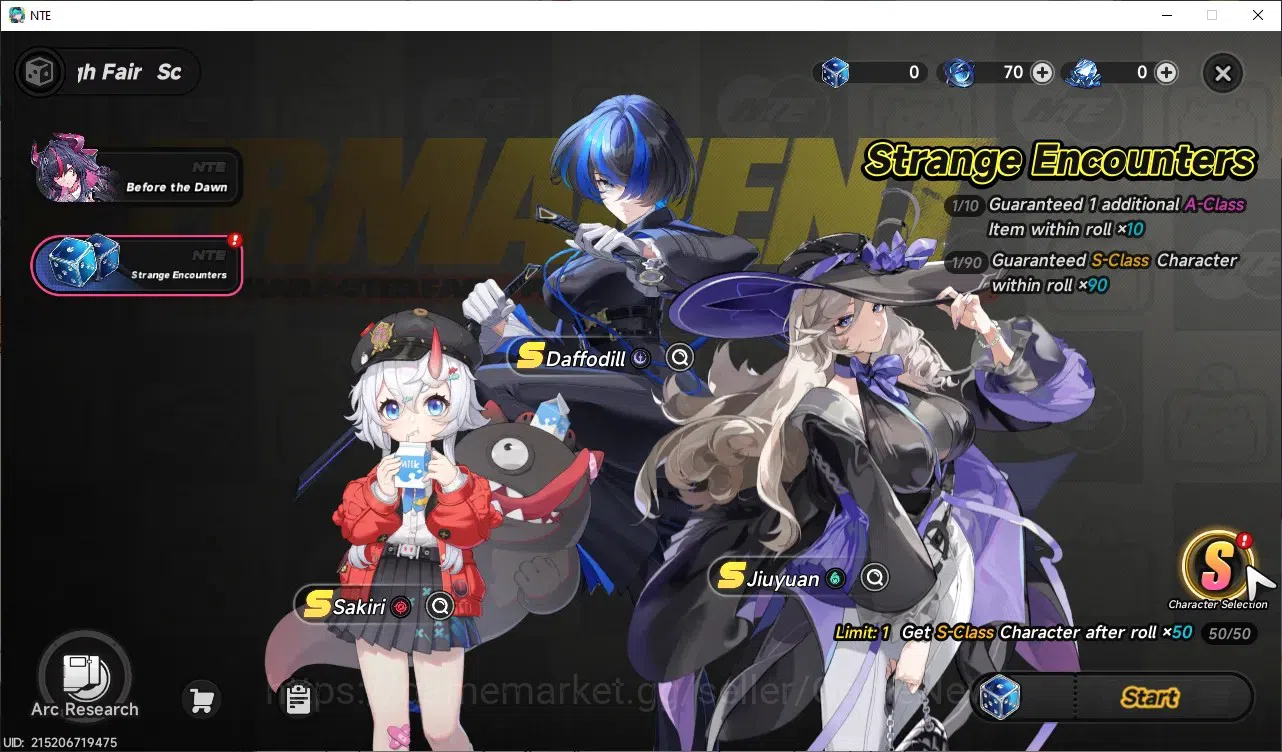Neverness to Everness Accounts Global SEA|HL 3|2 S-Class 1 Limited [Shinku],Baicang|2 S-Class Selector Box|Selector On|Male 7