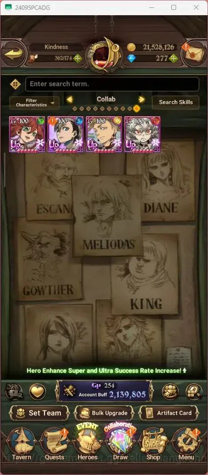 The Seven Deadly Sins: Grand Cross Accounts Endgame ASIA | 2.13M CC | 277 DM | 87 LS | UR Demon King Meliodas 1/6 | Collab 5