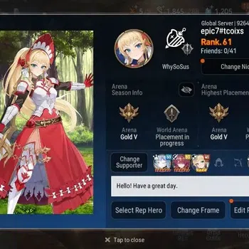 Epic Seven Accounts High-End Global Unverif | 5 ML(Zio,LCermia,AVildred,RRoana,Etc.)|PoH+Bless ON|SS 1.2K|Stigma 110K |Log